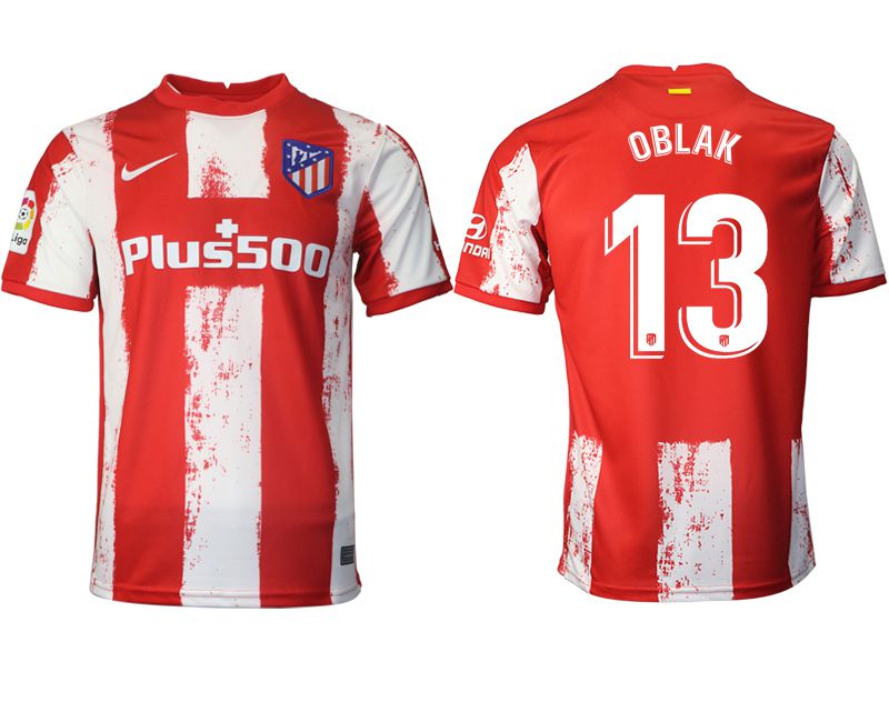 Men 2021-2022 Club Atletico Madrid home aaa version red #13 Nike Soccer Jersey